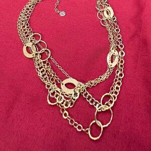 Talbots Multi-Strand Gold-Tone Necklace